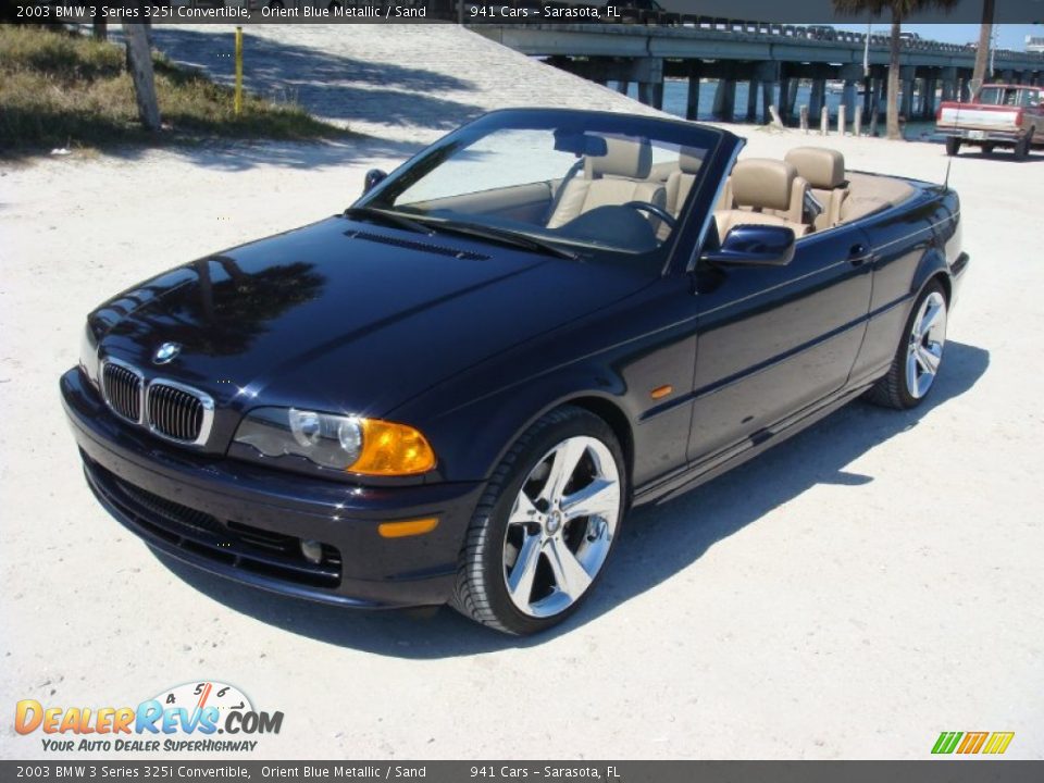 2003 BMW 3 Series 325i Convertible Orient Blue Metallic / Sand Photo #3