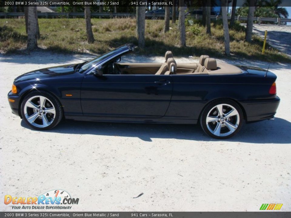 2003 BMW 3 Series 325i Convertible Orient Blue Metallic / Sand Photo #4