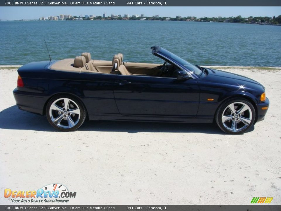 2003 BMW 3 Series 325i Convertible Orient Blue Metallic / Sand Photo #8