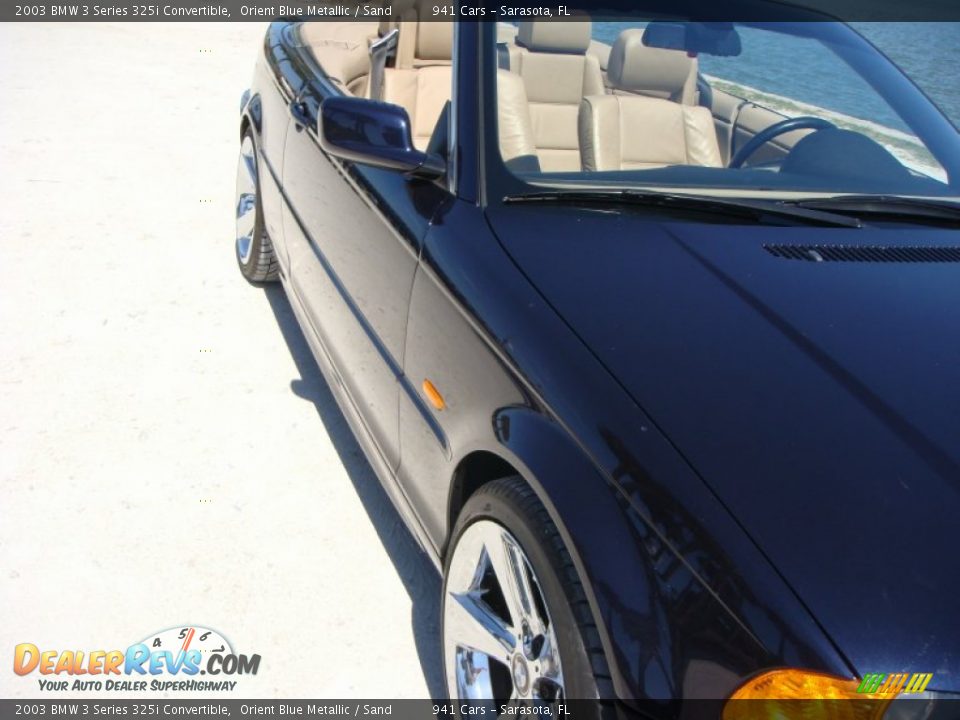 2003 BMW 3 Series 325i Convertible Orient Blue Metallic / Sand Photo #9