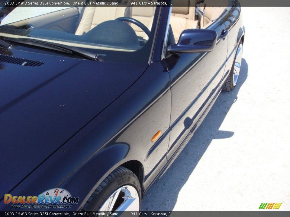 2003 BMW 3 Series 325i Convertible Orient Blue Metallic / Sand Photo #10