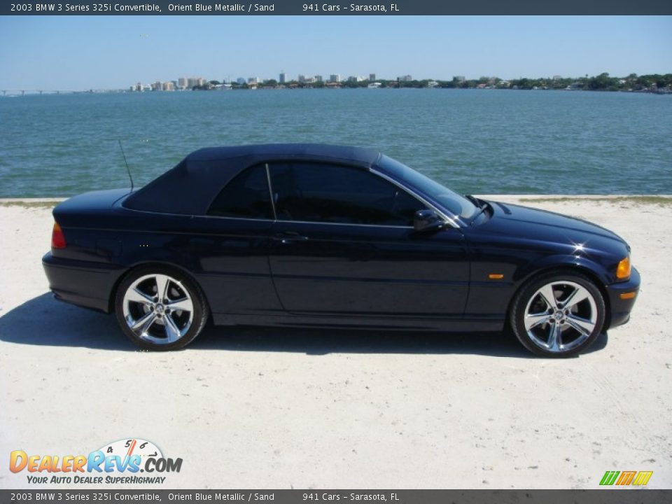 2003 BMW 3 Series 325i Convertible Orient Blue Metallic / Sand Photo #22