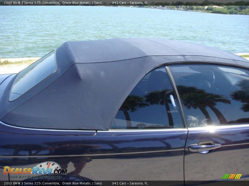 2003 BMW 3 Series 325i Convertible Orient Blue Metallic / Sand Photo #23