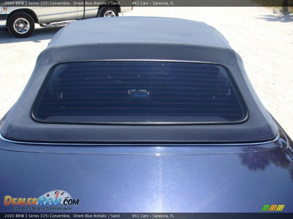 2003 BMW 3 Series 325i Convertible Orient Blue Metallic / Sand Photo #24
