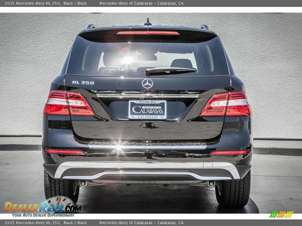 2015 Mercedes-Benz ML 350 Black / Black Photo #3
