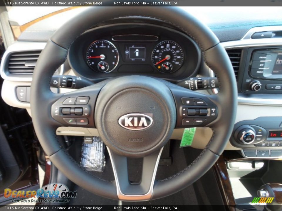 2016 Kia Sorento EX AWD Steering Wheel Photo #16