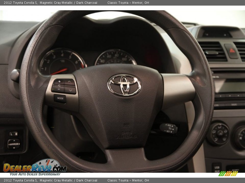 2012 Toyota Corolla S Magnetic Gray Metallic / Dark Charcoal Photo #6