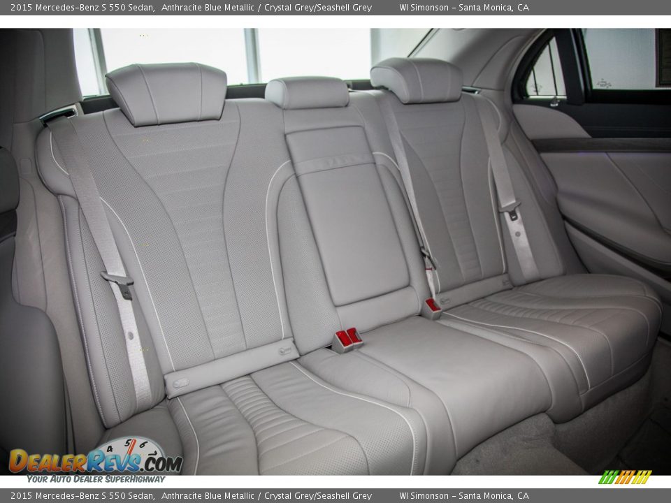 2015 Mercedes-Benz S 550 Sedan Anthracite Blue Metallic / Crystal Grey/Seashell Grey Photo #2
