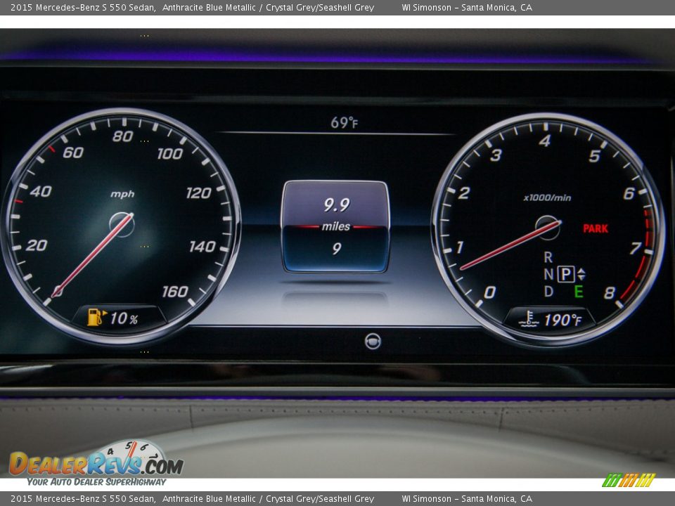 2015 Mercedes-Benz S 550 Sedan Anthracite Blue Metallic / Crystal Grey/Seashell Grey Photo #6