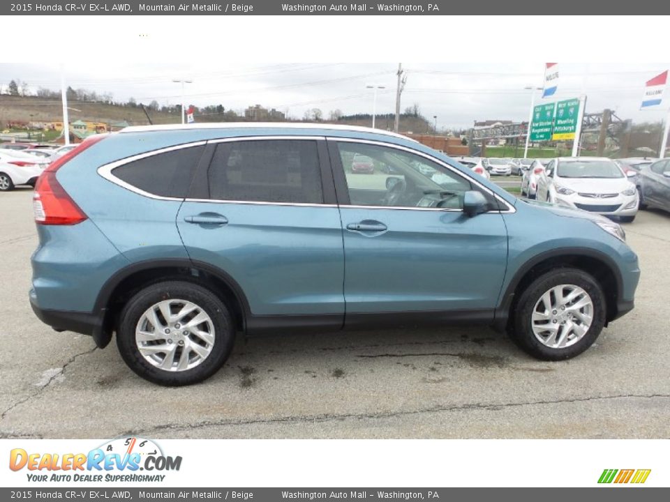2015 Honda CR-V EX-L AWD Mountain Air Metallic / Beige Photo #2