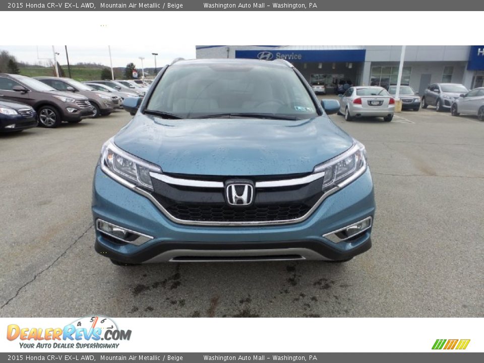 2015 Honda CR-V EX-L AWD Mountain Air Metallic / Beige Photo #3