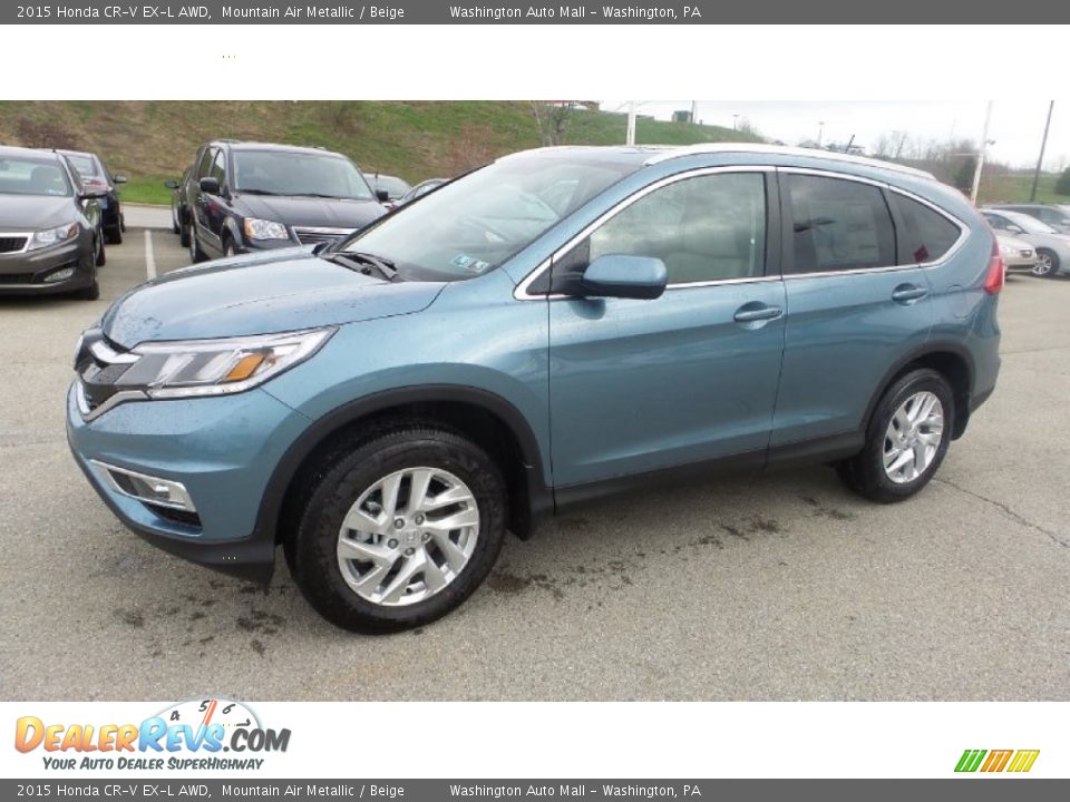 2015 Honda CR-V EX-L AWD Mountain Air Metallic / Beige Photo #4