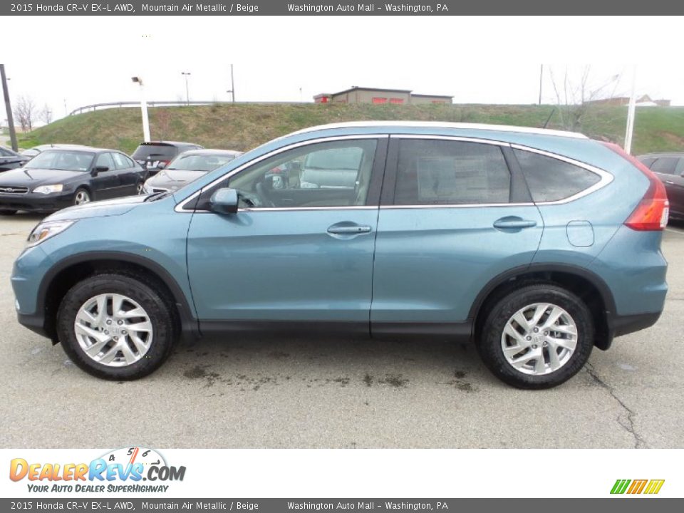 2015 Honda CR-V EX-L AWD Mountain Air Metallic / Beige Photo #5