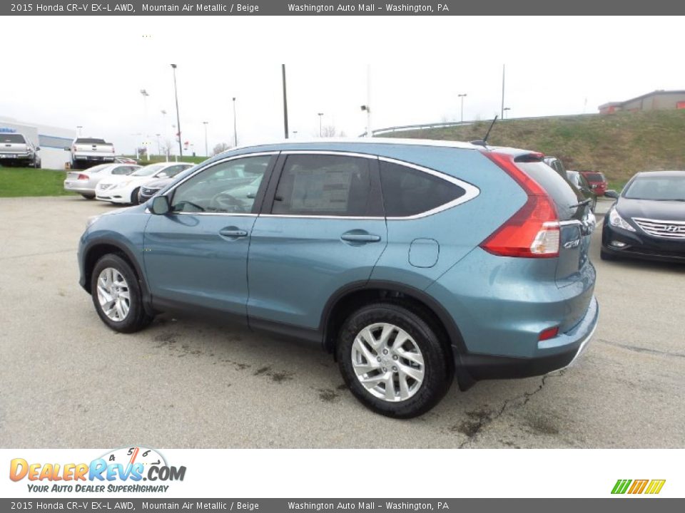 2015 Honda CR-V EX-L AWD Mountain Air Metallic / Beige Photo #6