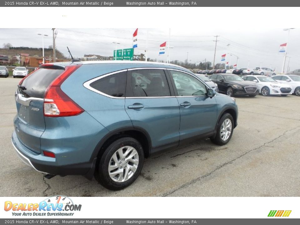 2015 Honda CR-V EX-L AWD Mountain Air Metallic / Beige Photo #7