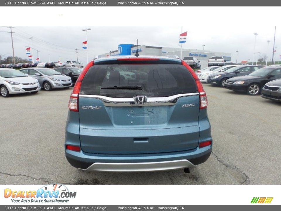 2015 Honda CR-V EX-L AWD Mountain Air Metallic / Beige Photo #8