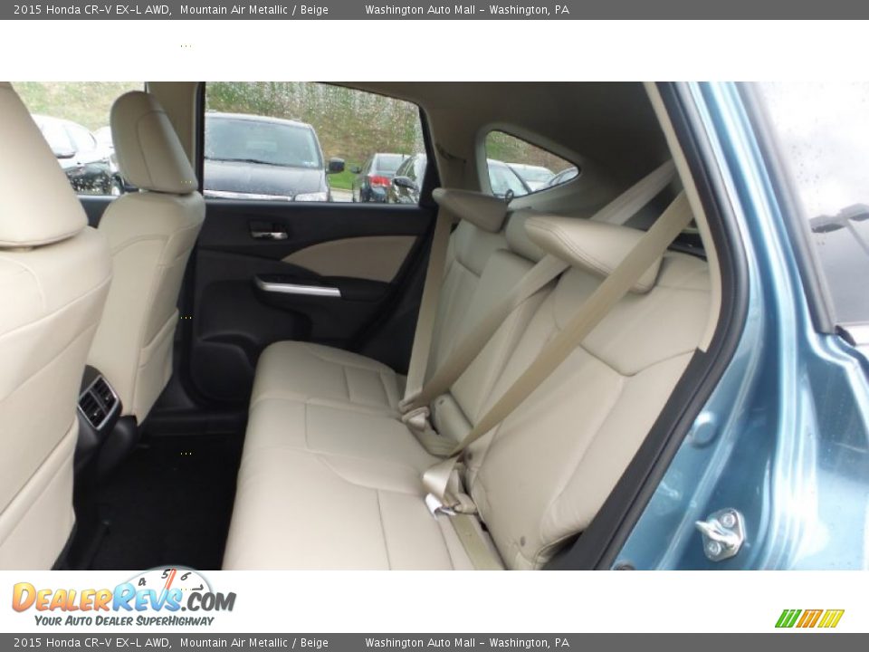 2015 Honda CR-V EX-L AWD Mountain Air Metallic / Beige Photo #14