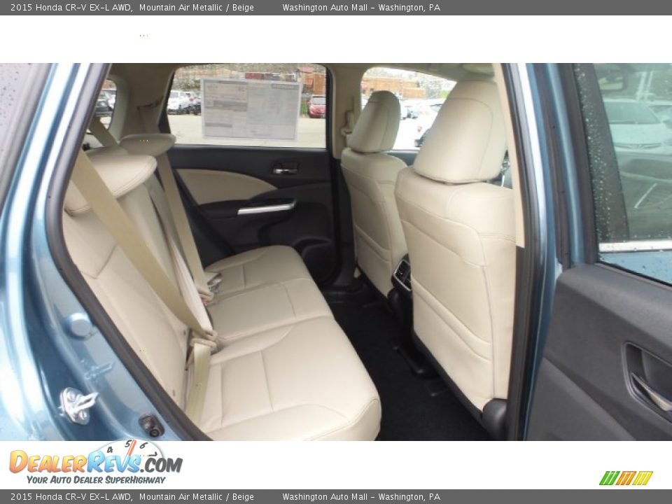 2015 Honda CR-V EX-L AWD Mountain Air Metallic / Beige Photo #15