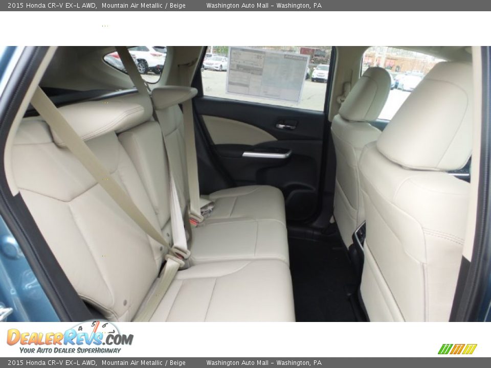 2015 Honda CR-V EX-L AWD Mountain Air Metallic / Beige Photo #16