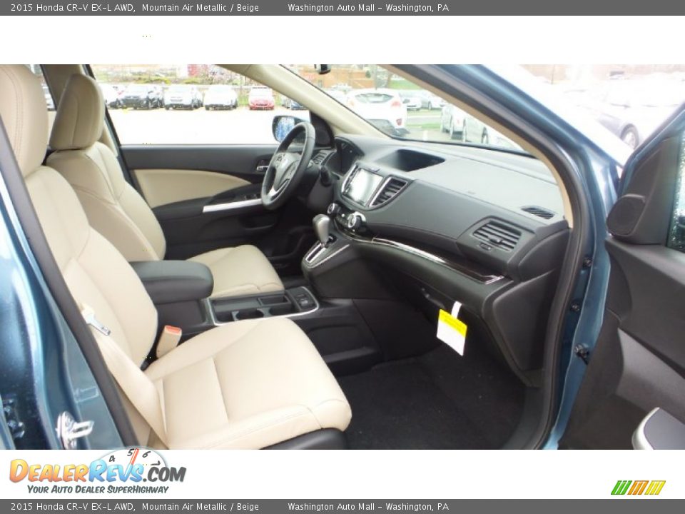 2015 Honda CR-V EX-L AWD Mountain Air Metallic / Beige Photo #17