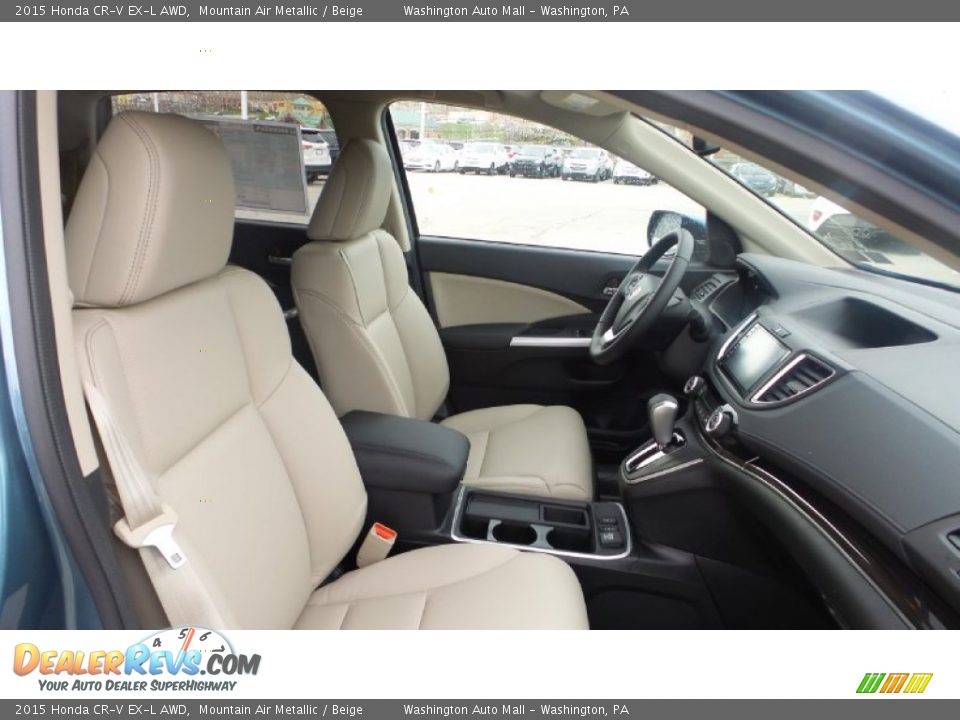 2015 Honda CR-V EX-L AWD Mountain Air Metallic / Beige Photo #18
