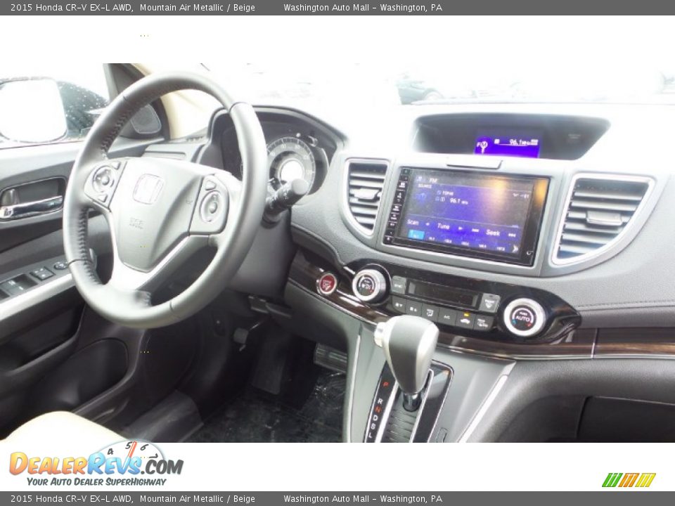 2015 Honda CR-V EX-L AWD Mountain Air Metallic / Beige Photo #20