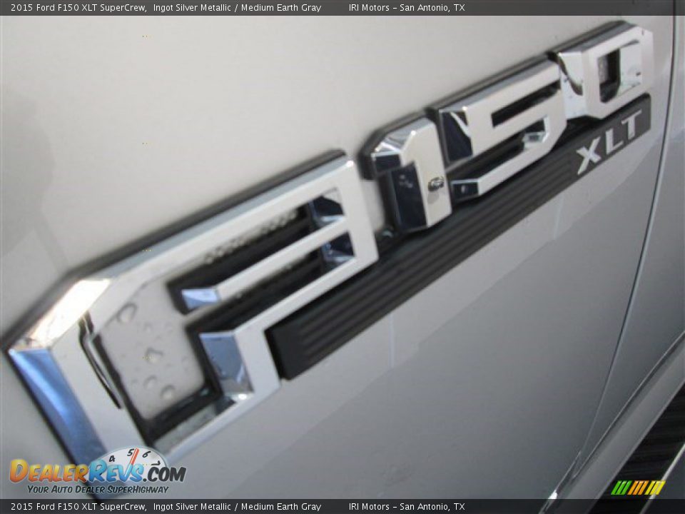 2015 Ford F150 XLT SuperCrew Ingot Silver Metallic / Medium Earth Gray Photo #4