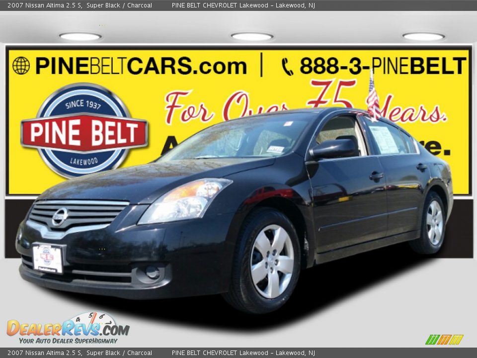 2007 Nissan Altima 2.5 S Super Black / Charcoal Photo #1