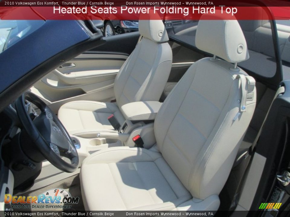 2010 Volkswagen Eos Komfort Thunder Blue / Cornsilk Beige Photo #4