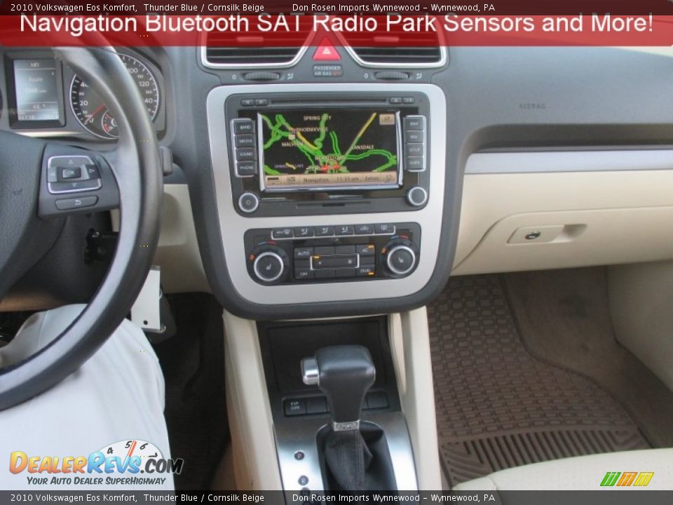 2010 Volkswagen Eos Komfort Thunder Blue / Cornsilk Beige Photo #5