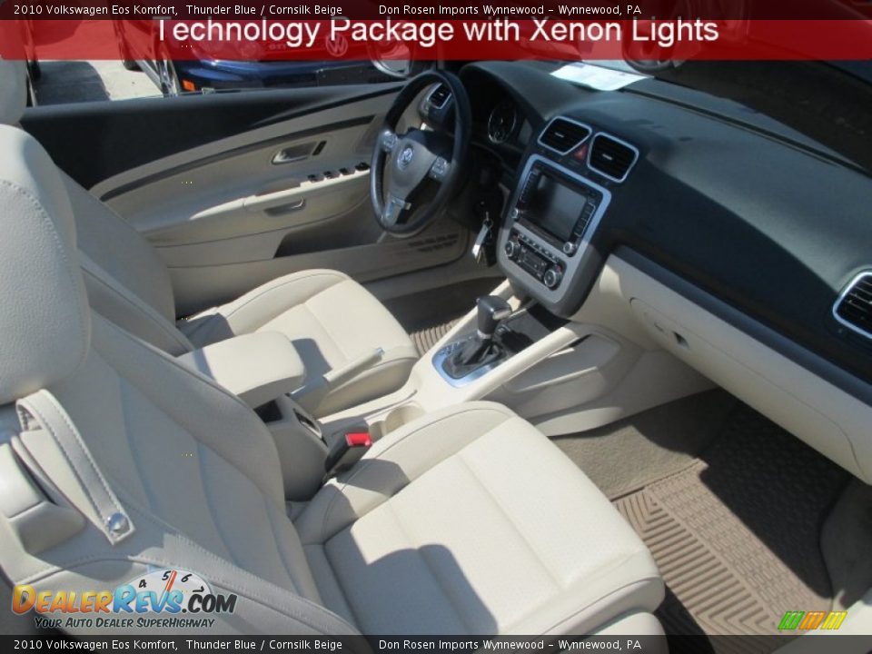 2010 Volkswagen Eos Komfort Thunder Blue / Cornsilk Beige Photo #6