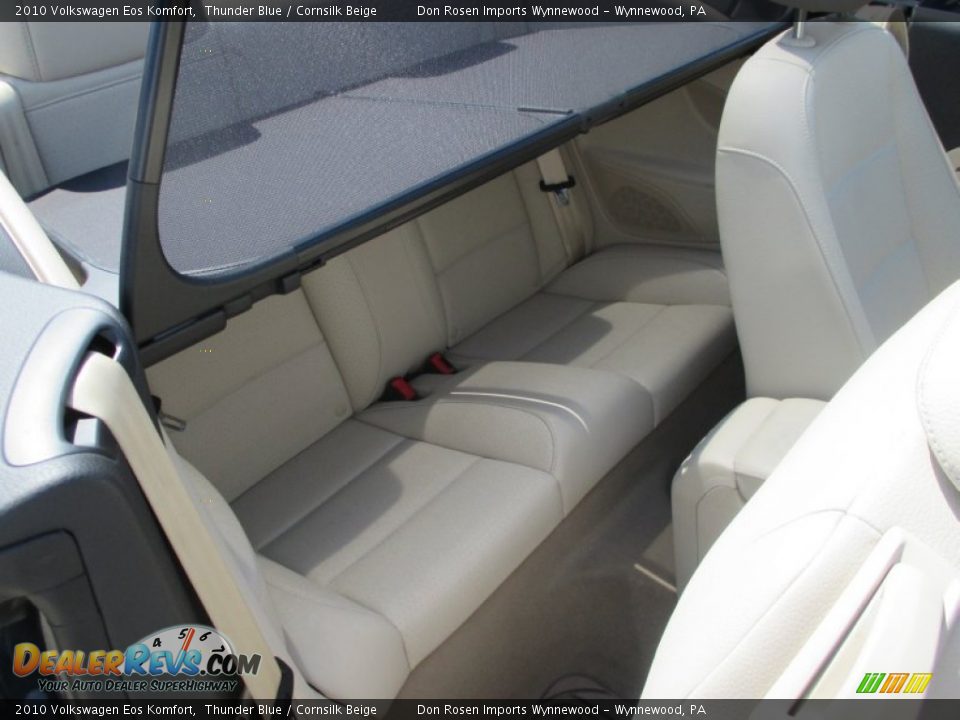 2010 Volkswagen Eos Komfort Thunder Blue / Cornsilk Beige Photo #13