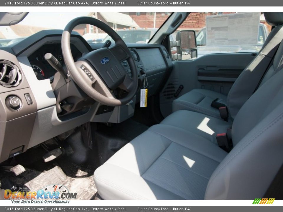 2015 Ford F250 Super Duty XL Regular Cab 4x4 Oxford White / Steel Photo #8