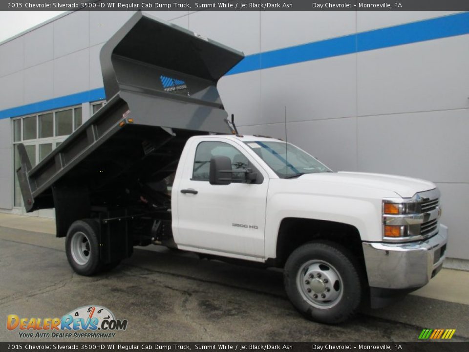 2015 Chevrolet Silverado 3500HD WT Regular Cab Dump Truck Summit White / Jet Black/Dark Ash Photo #10