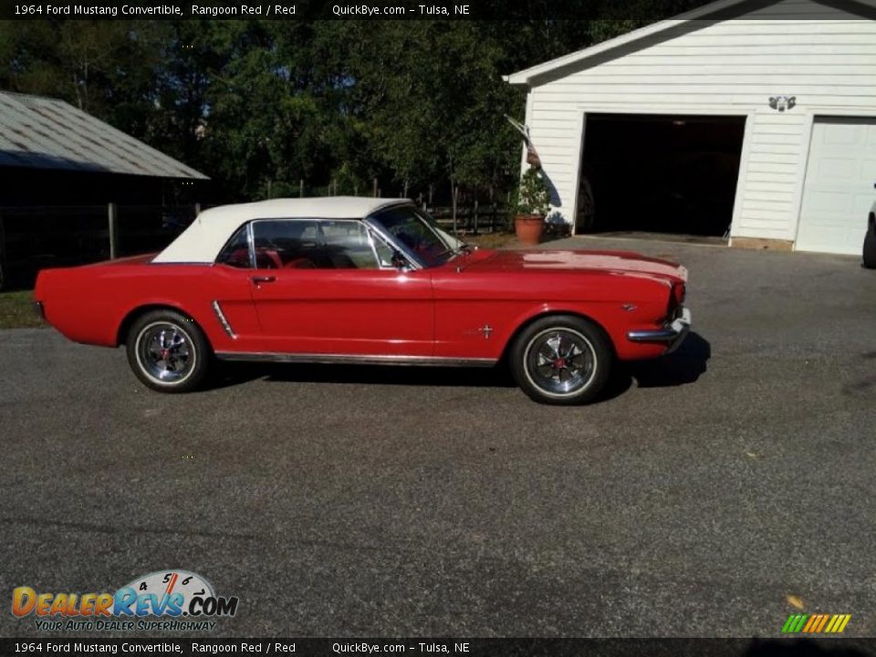 1964 Ford Mustang Convertible Rangoon Red / Red Photo #2
