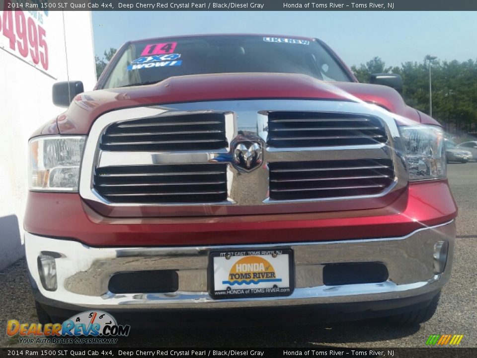 2014 Ram 1500 SLT Quad Cab 4x4 Deep Cherry Red Crystal Pearl / Black/Diesel Gray Photo #2