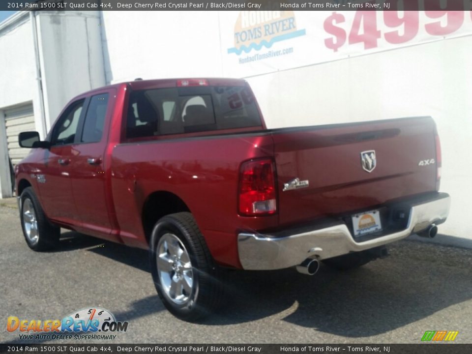 2014 Ram 1500 SLT Quad Cab 4x4 Deep Cherry Red Crystal Pearl / Black/Diesel Gray Photo #4