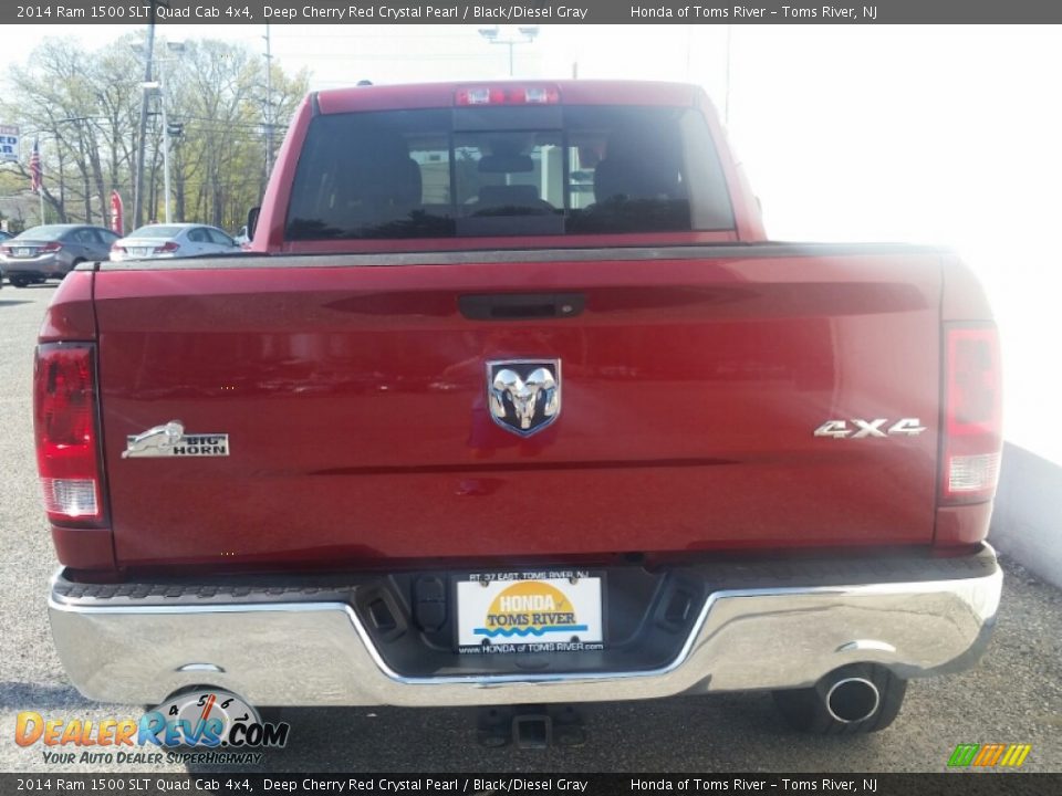 2014 Ram 1500 SLT Quad Cab 4x4 Deep Cherry Red Crystal Pearl / Black/Diesel Gray Photo #5