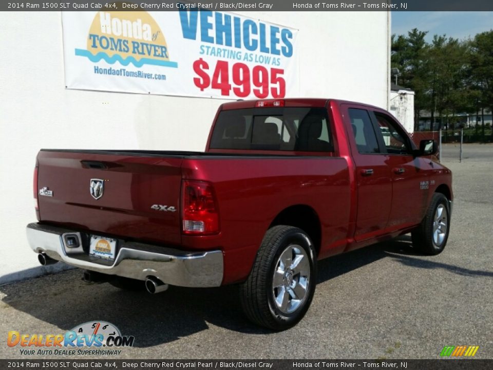 2014 Ram 1500 SLT Quad Cab 4x4 Deep Cherry Red Crystal Pearl / Black/Diesel Gray Photo #6