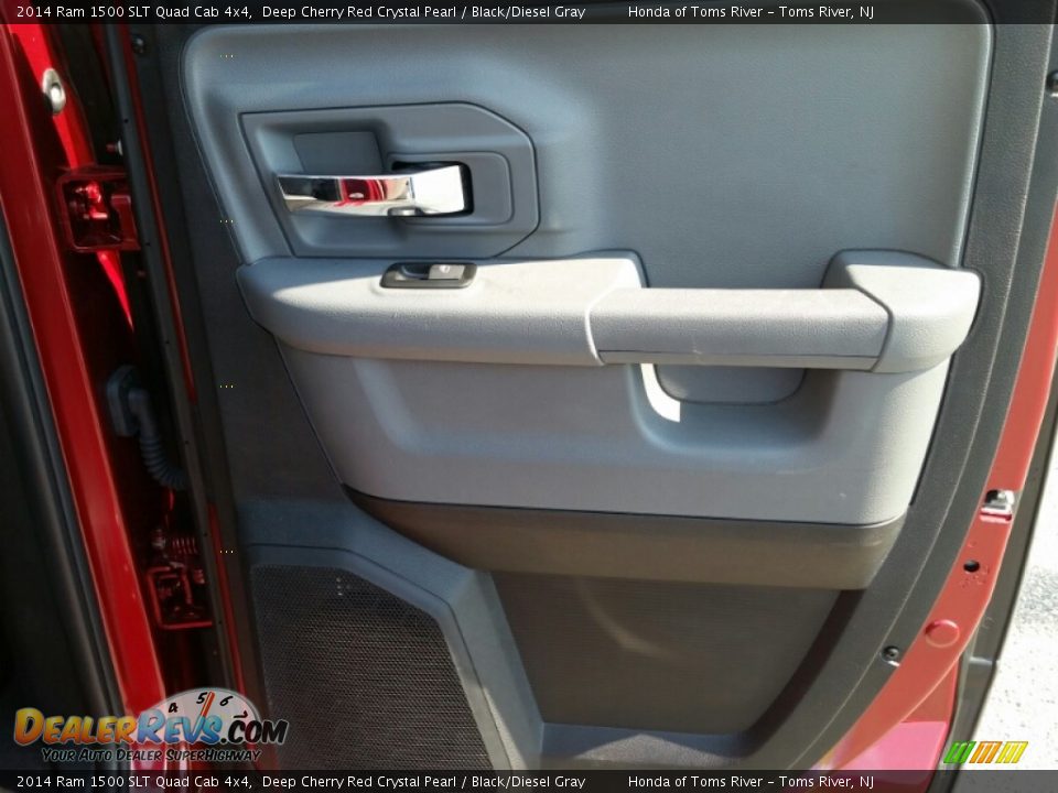 2014 Ram 1500 SLT Quad Cab 4x4 Deep Cherry Red Crystal Pearl / Black/Diesel Gray Photo #13