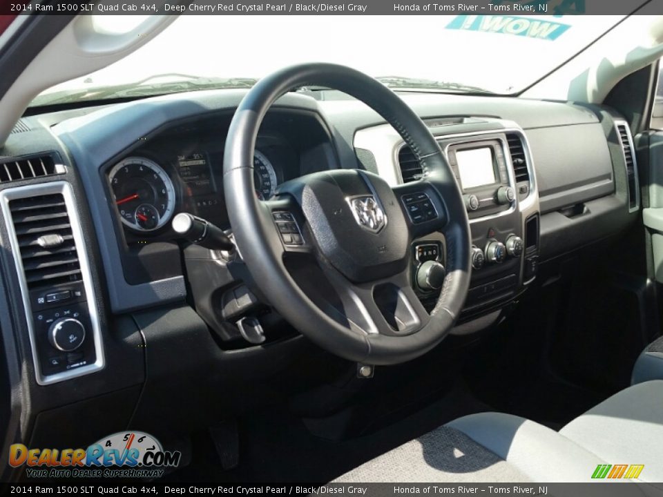 2014 Ram 1500 SLT Quad Cab 4x4 Deep Cherry Red Crystal Pearl / Black/Diesel Gray Photo #19