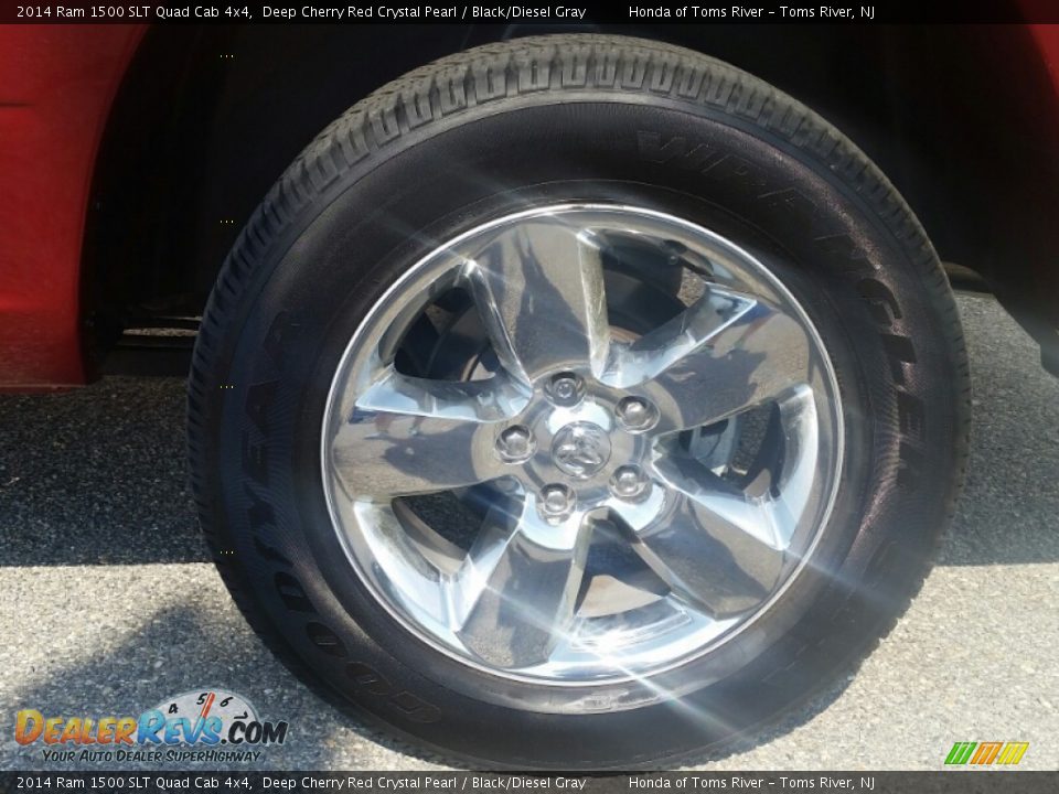2014 Ram 1500 SLT Quad Cab 4x4 Deep Cherry Red Crystal Pearl / Black/Diesel Gray Photo #26