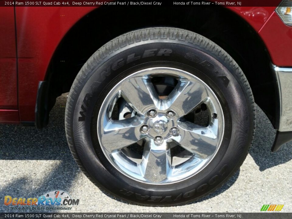 2014 Ram 1500 SLT Quad Cab 4x4 Deep Cherry Red Crystal Pearl / Black/Diesel Gray Photo #28