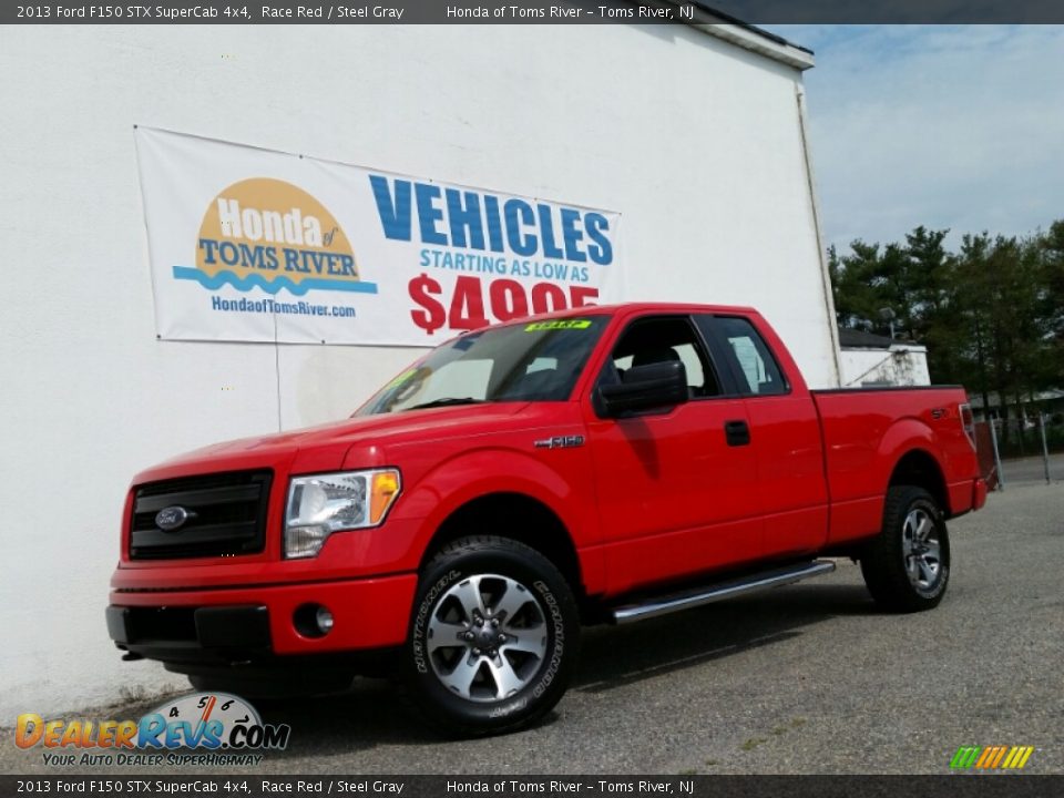 2013 Ford F150 STX SuperCab 4x4 Race Red / Steel Gray Photo #1