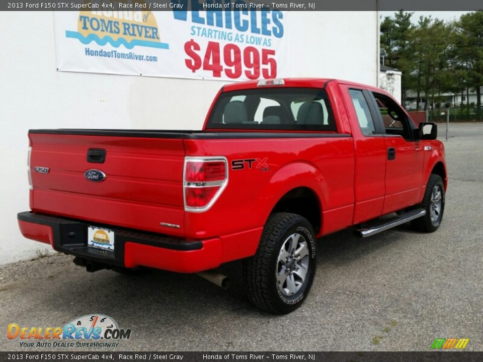 2013 Ford F150 STX SuperCab 4x4 Race Red / Steel Gray Photo #6