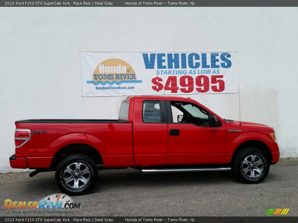 2013 Ford F150 STX SuperCab 4x4 Race Red / Steel Gray Photo #7