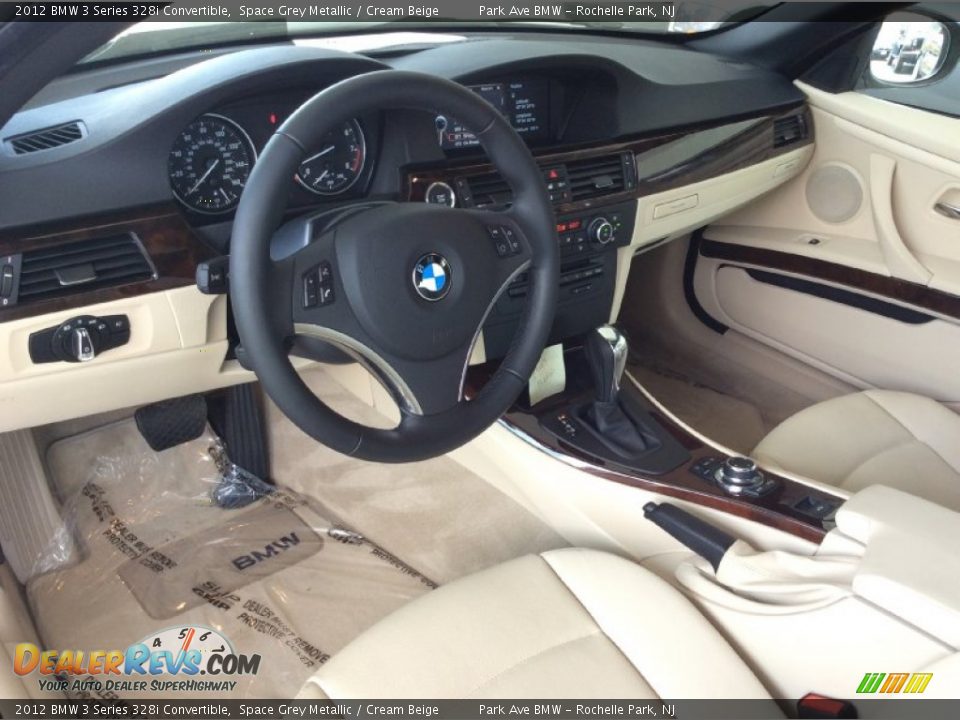 2012 BMW 3 Series 328i Convertible Space Grey Metallic / Cream Beige Photo #11