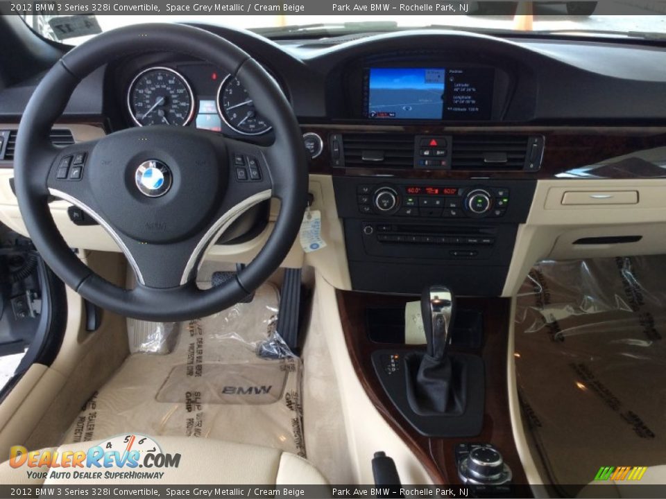 2012 BMW 3 Series 328i Convertible Space Grey Metallic / Cream Beige Photo #14