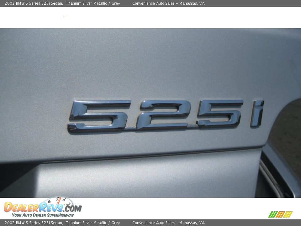 2002 BMW 5 Series 525i Sedan Titanium Silver Metallic / Grey Photo #32
