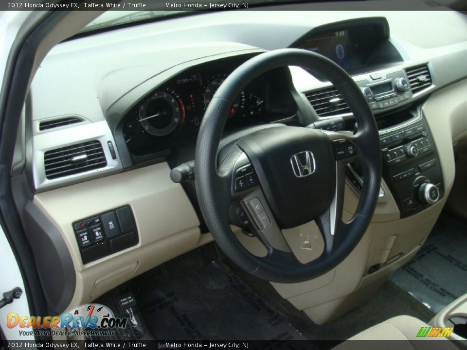2012 Honda Odyssey EX Taffeta White / Truffle Photo #11